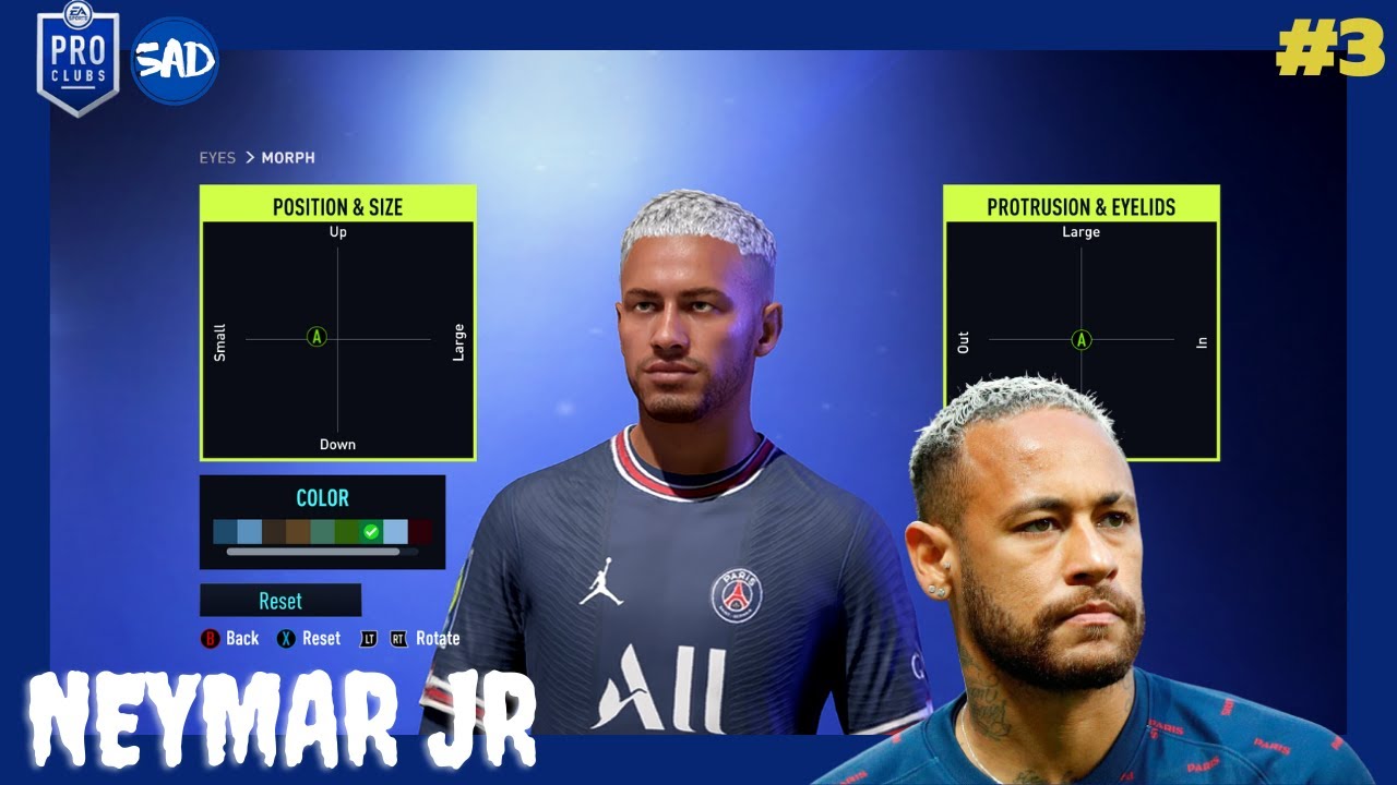FIFA 22| Create Neymar Jr Pro Clubs Look alike | Paris saint germain | PC
