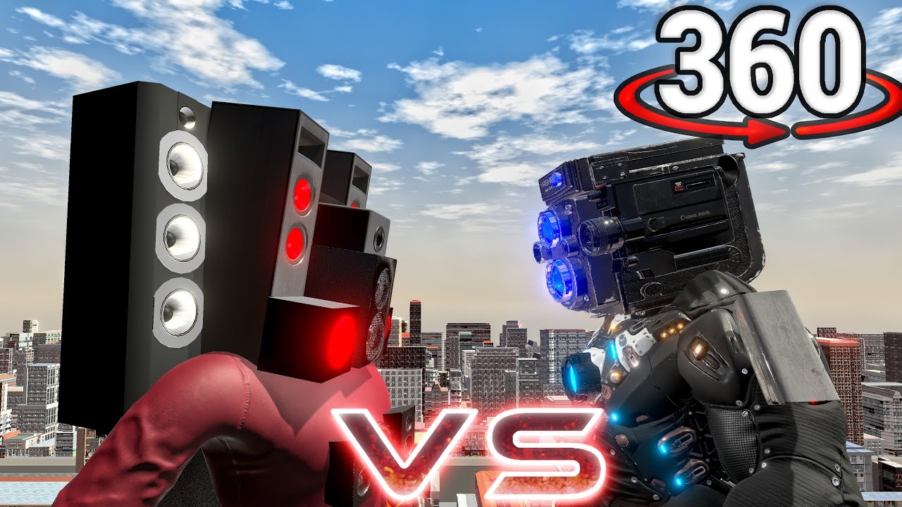 Skibidi toilet Titan Speaker man VS Titan Cameraman 360 video - Skibidi Toilet 360&deg;  - Episode 3