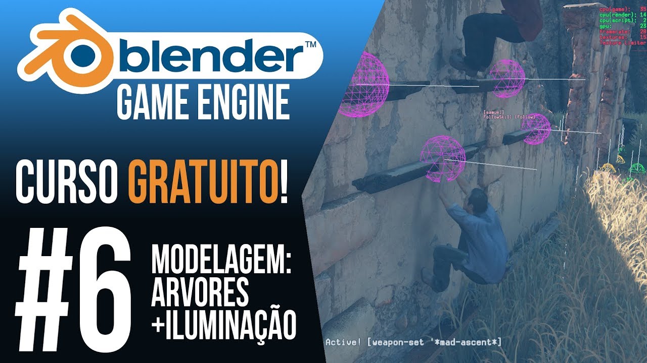 Modelando Arvores + Iluminação - Curso Blender Game Engine [M2EP3]