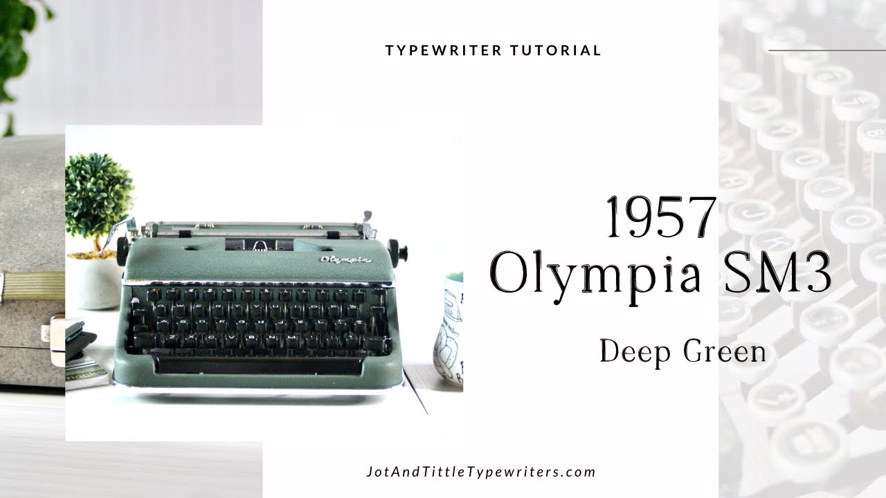1957 Olympia SM3, Dark Green | Tutorial Video