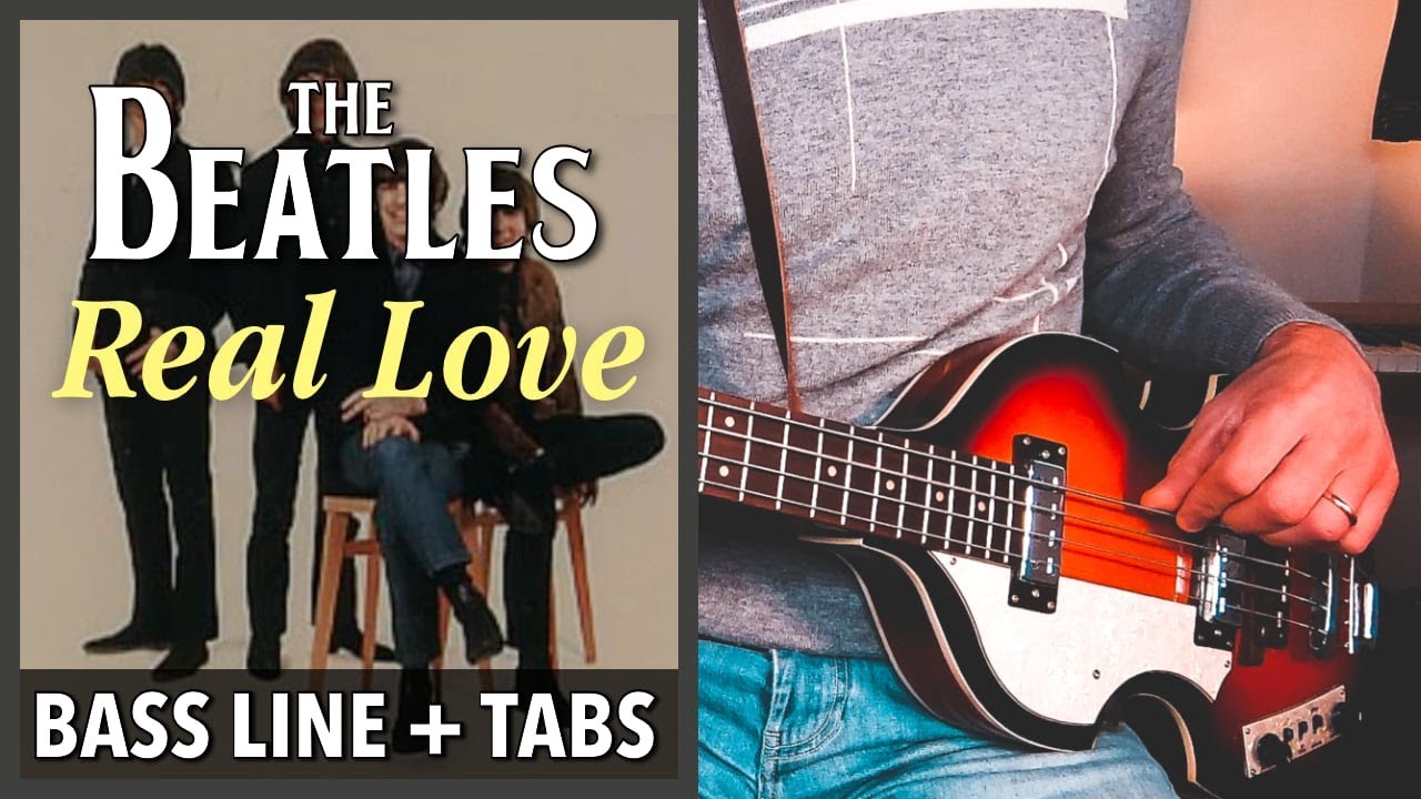 The Beatles - Real Love /// BASS LINE [Play Along Tabs]