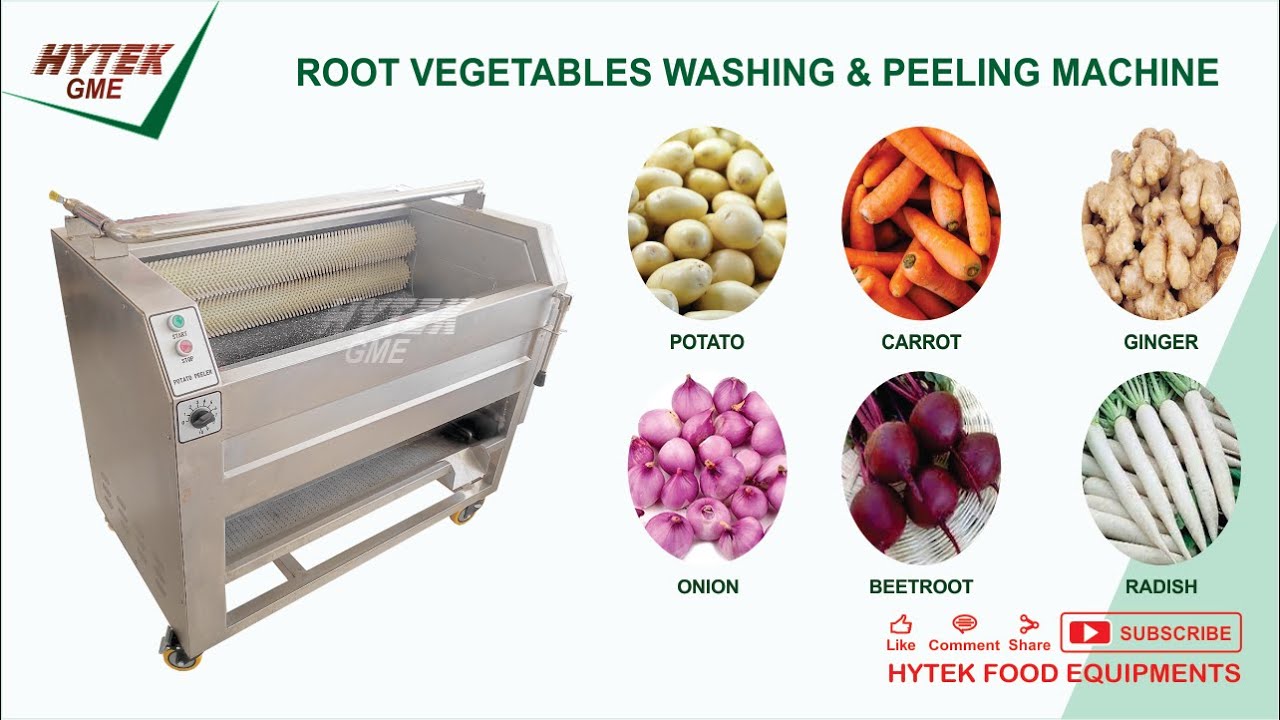 Potato Peeling Machine | Potato Brush Washer | Vegetable Washer | Onion Washing and Peeling Machine