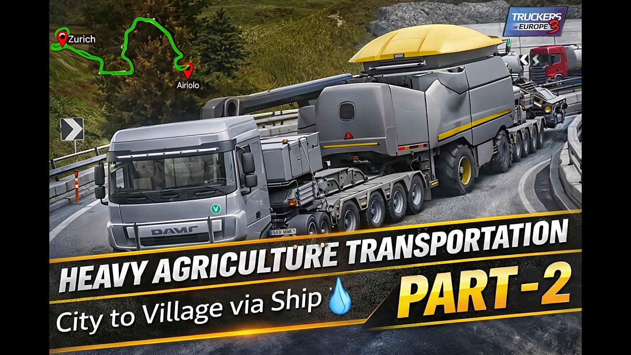 Heavy Agriculture Transportation Part 2 | #truckersofeurope3 | #toe3 | #heavytransport | #driving...