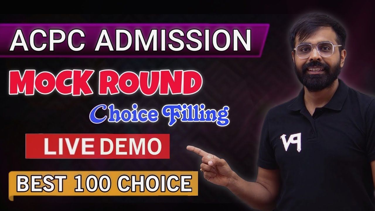 HOW TO DO CHOICE FILLING ? LIVE DEMO WITH SMART COLLEGE CHOICE | ACPC ADMISSION 2024 | 9:15 PM