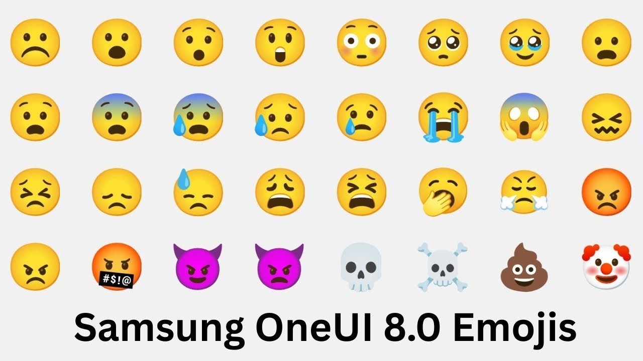 Смайлы Samsung OneUI 8.0 (Android 16)