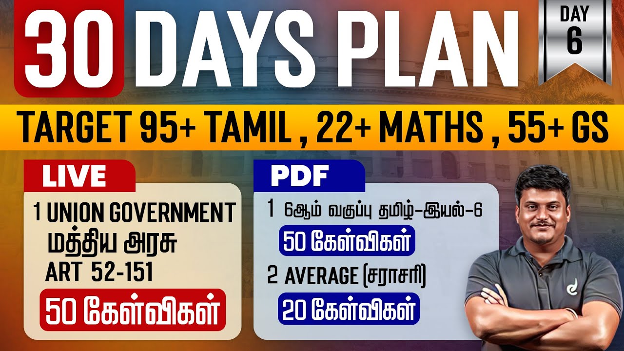 Indian Constitution | Day-6 | Polity in 10 days | 50 Questions | TNPSC Group-4 2024 | Target 180+