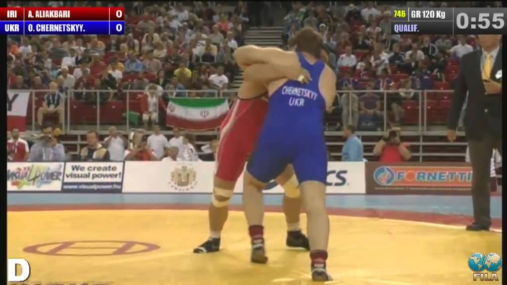 Amir Aliakbari (IRI) vs A.Chernetski (UKR) 120kg Qualifications - 2013 World Wrestling Championships