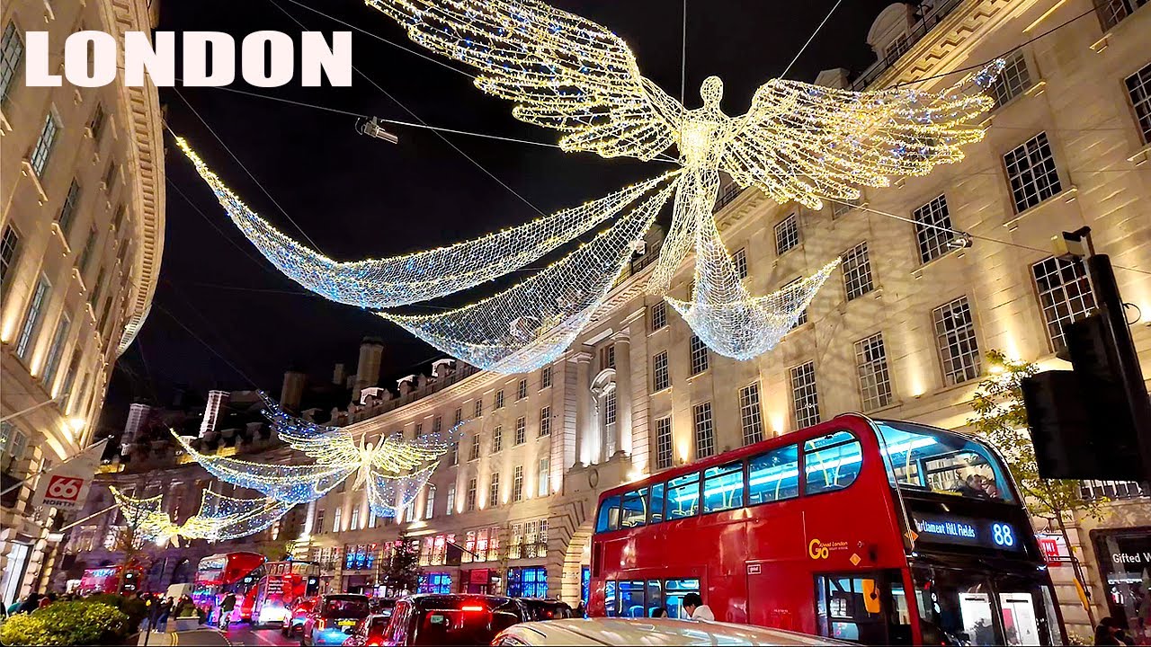 ✨2024 Central London Christmas Lights Walk | Mayfair & West End Christmas Lights & Decorations [4K]