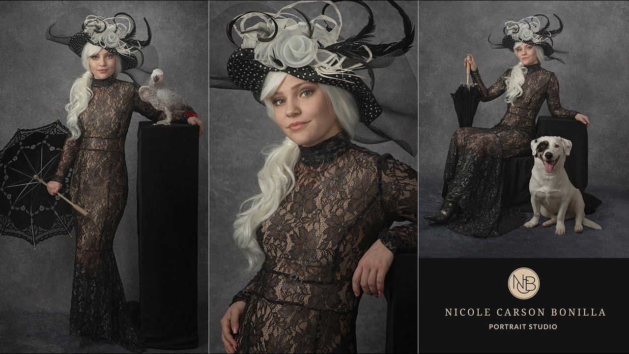 Vanity Fair Style Lighting | Fine Art Photoshoot | Behind the Scenes | Pet Dogs | Avezano backdrop