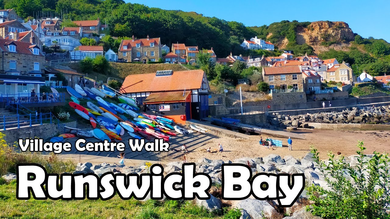 Runswick Bay, North Yorkshire【4K】| Village Centre Walk 2021