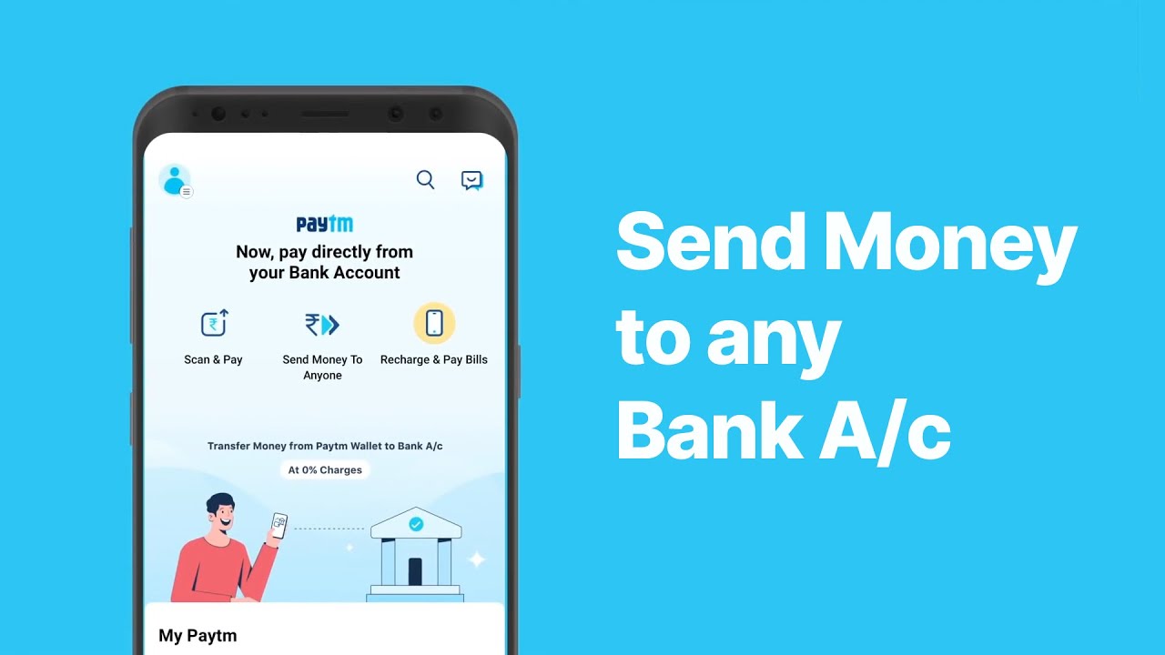 How to send money a bank account using Paytm