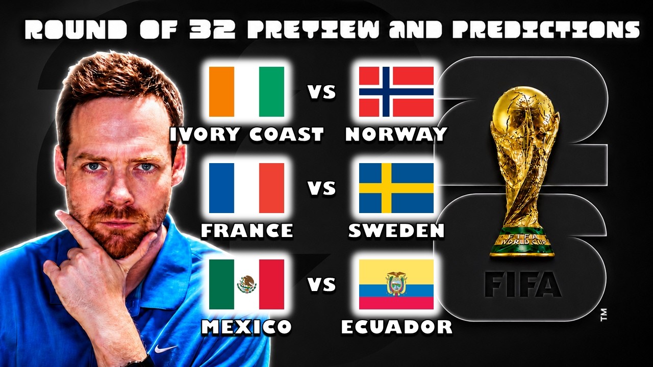 My World Cup Round of 32 Preview & Predictions! June 30th 2026