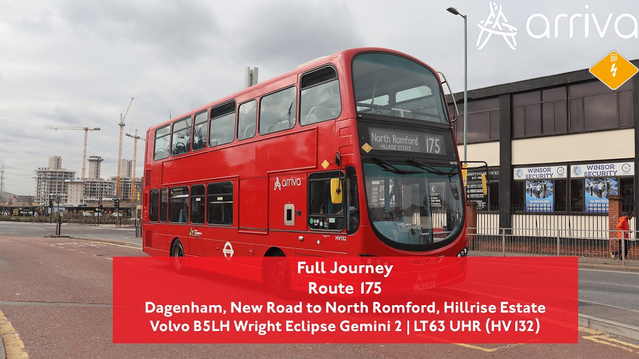 Full Journey | Route 175 to North Romford, Hillrise Estate | HV132 (LT63 UHR)