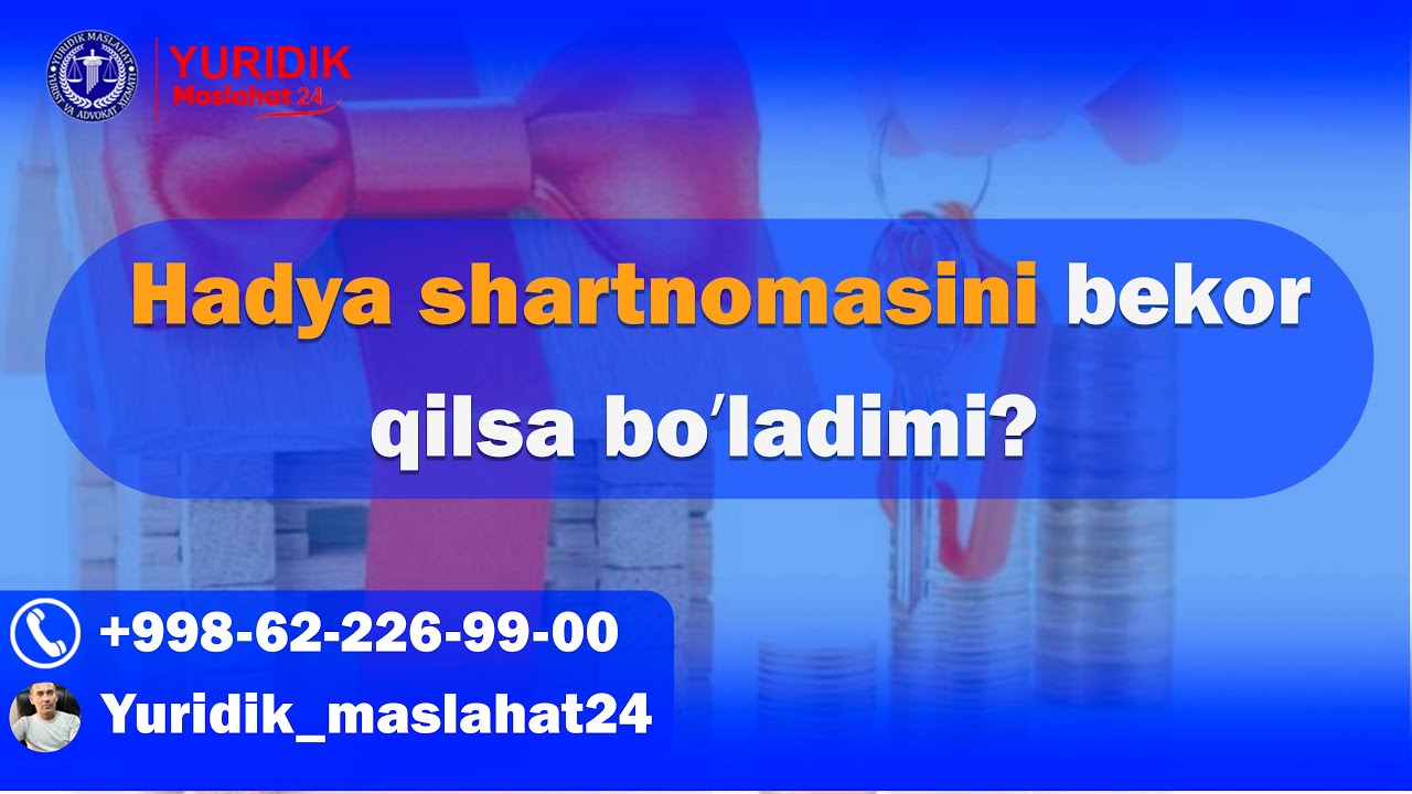 Хадя Шартномасини Бекор Қилса Бўладими?