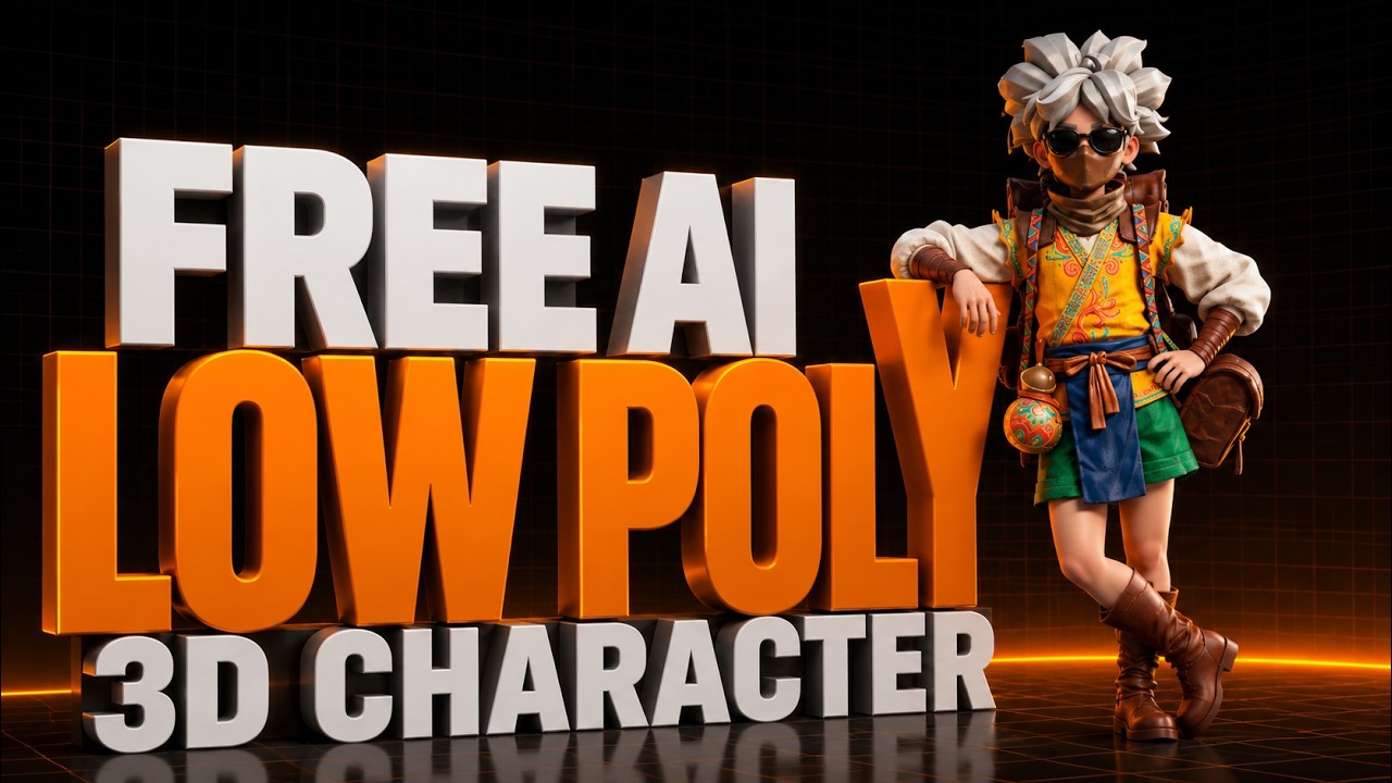 FREE AI Low Poly 3D Character from ANY Image! | ComfyUI + Trellis 2 + Pixal3D + Blender
