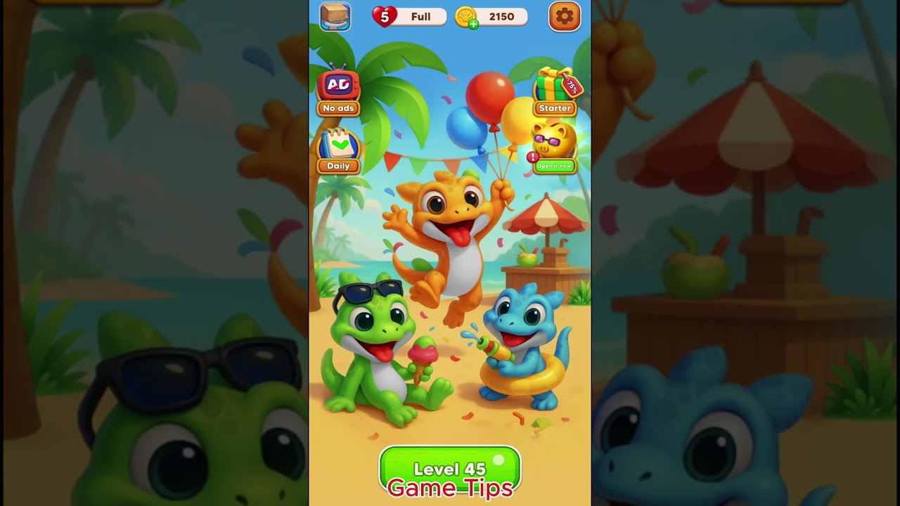 Gecko Rush level 45 Solution Walkthrough