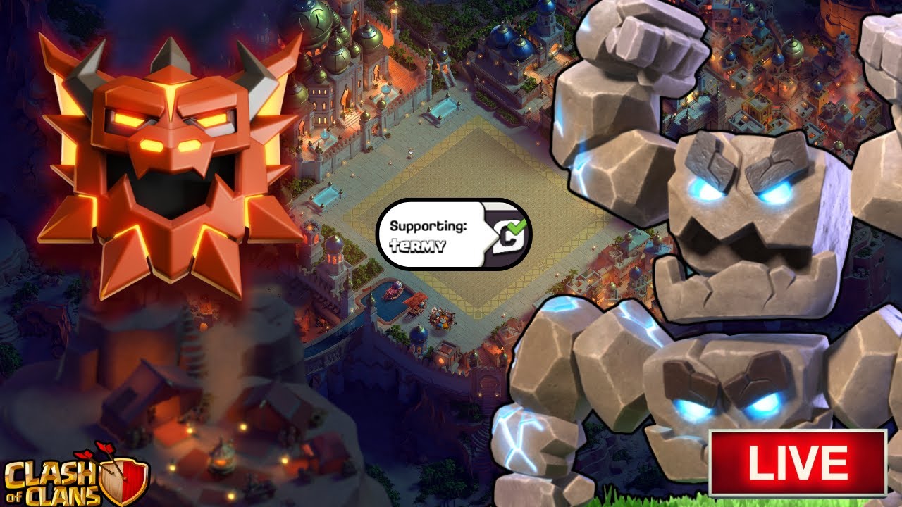 Switching Armies AGAIN... Which Meteor Golem Army Will I Use? (Clash Of Clans LIVE) - Vertical