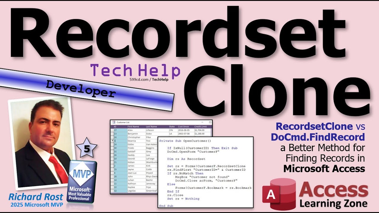 RecordsetClone vs DoCmd.FindRecord - a Better Method for Finding Records in Microsoft Access