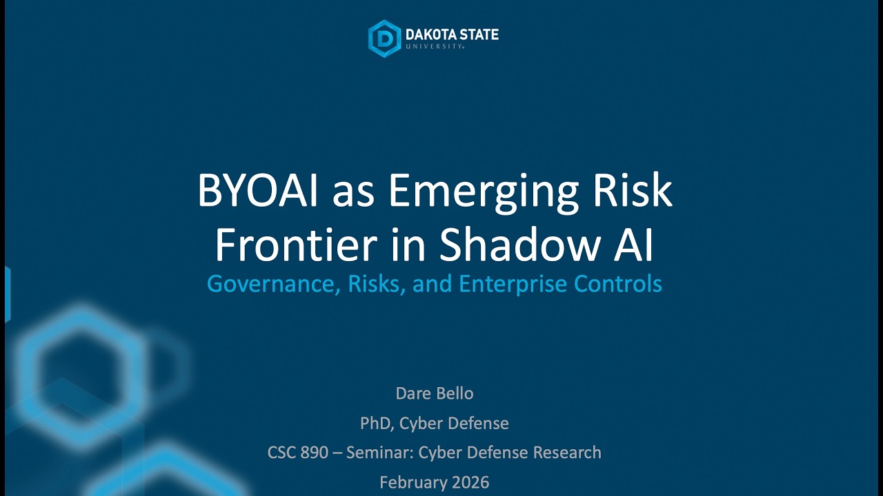 CSC 890 Seminar Presentation on BYOAI by Dare Bello