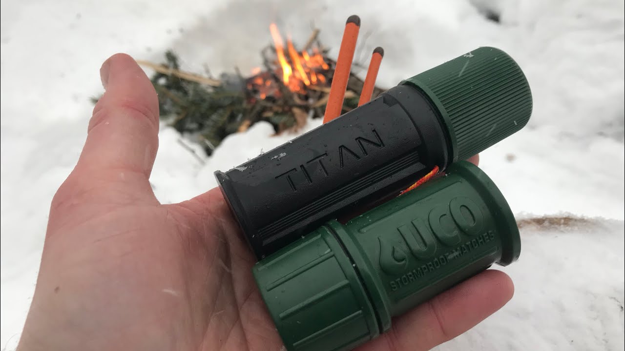 FIRE IN A SNOW STORM with TITAN Matches from UCO + Behemoth Sweet Fire