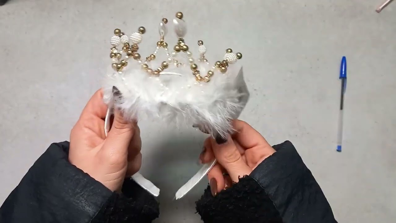 Diadema corona blanca