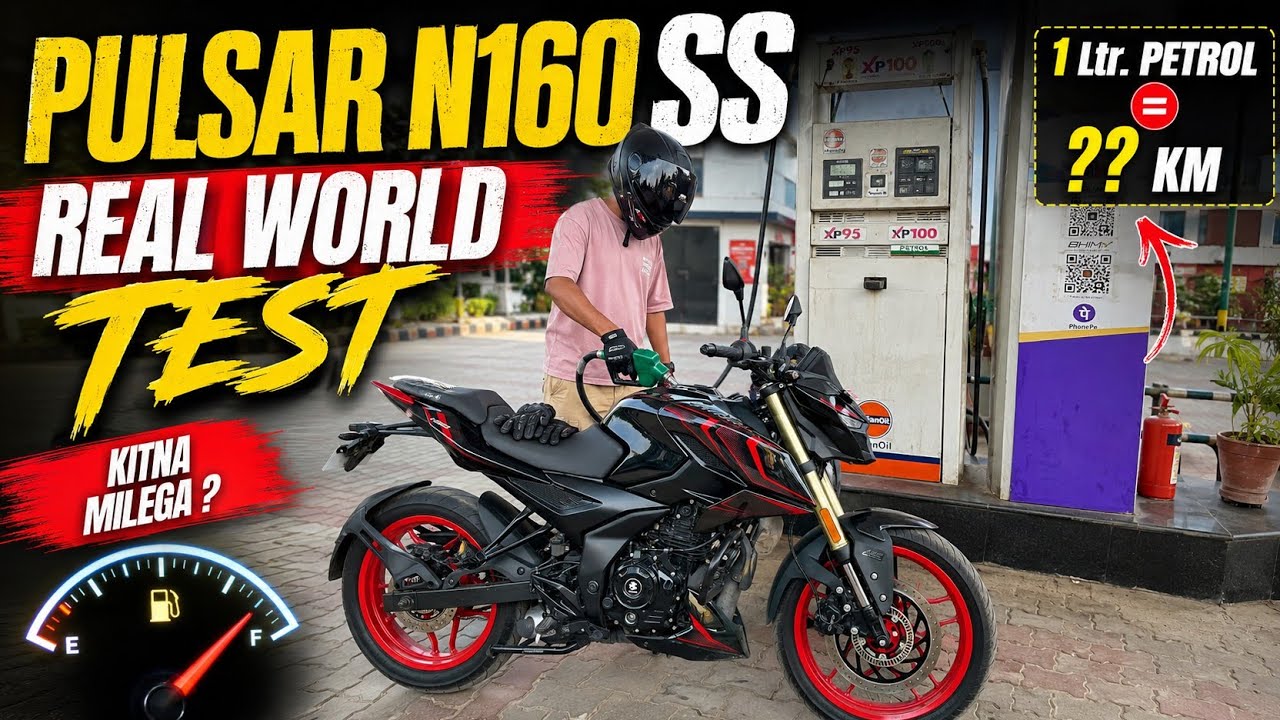 New Bajaj Pulsar N160 SS Real City & Highway Mileage Test 🔥 Performance Pick up Mileage Review 😍