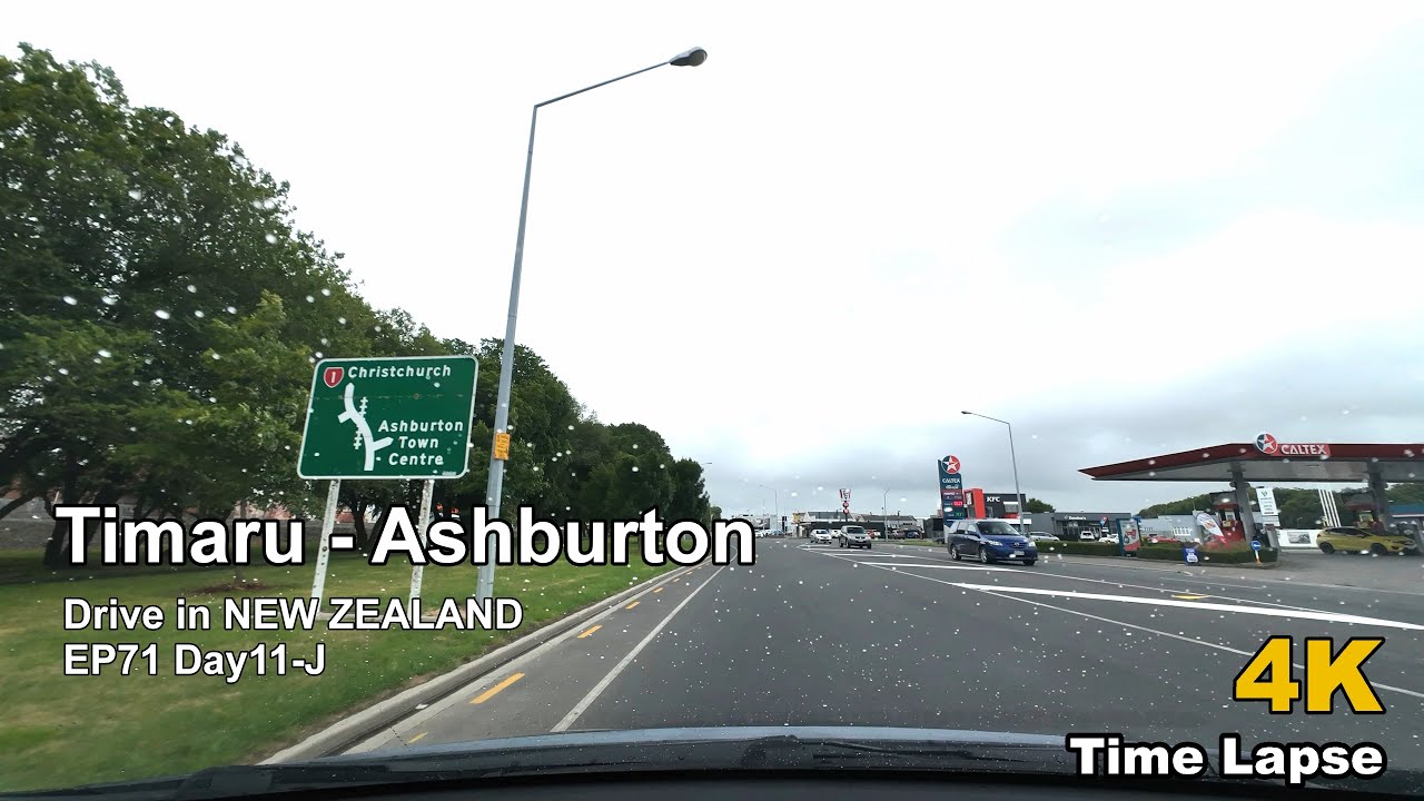 POV Drive in New Zealand EP71 | Timaru to Ashburton Day11-J | 4K Dash Cam Time Lapse No BGM