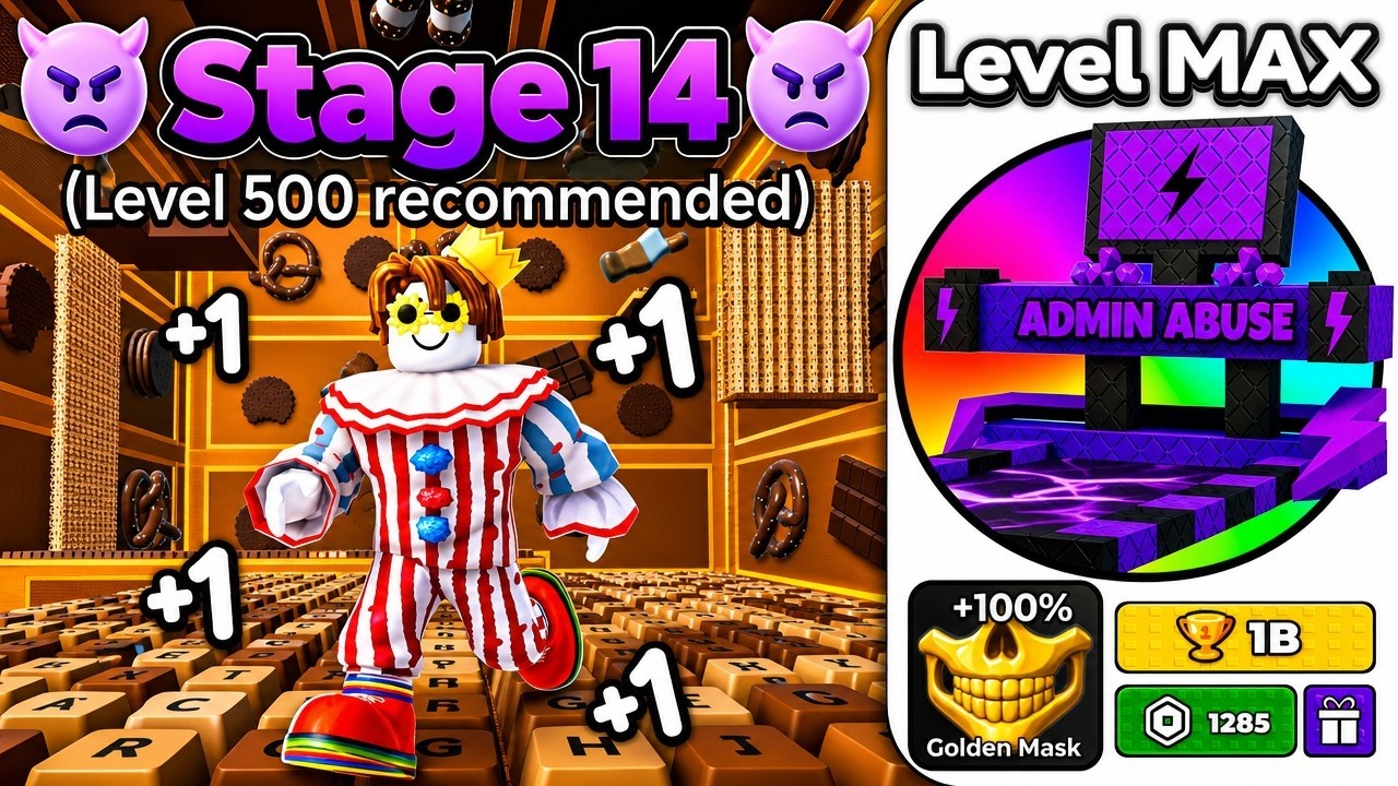 Beating STAGE 13 and 14 in +1 Speed Keyboard Escape! (Roblox)