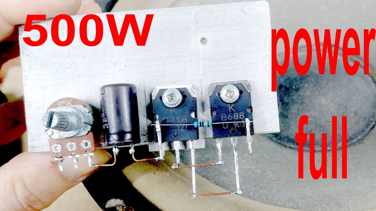 do it yourself simple powerful amplifier circuit with transistor D718 B688