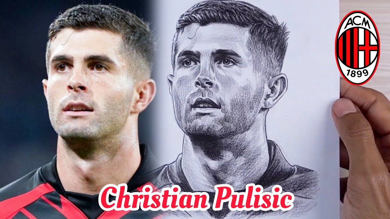 Drawing Christian Pulisic | AC Milan Professional Footballer