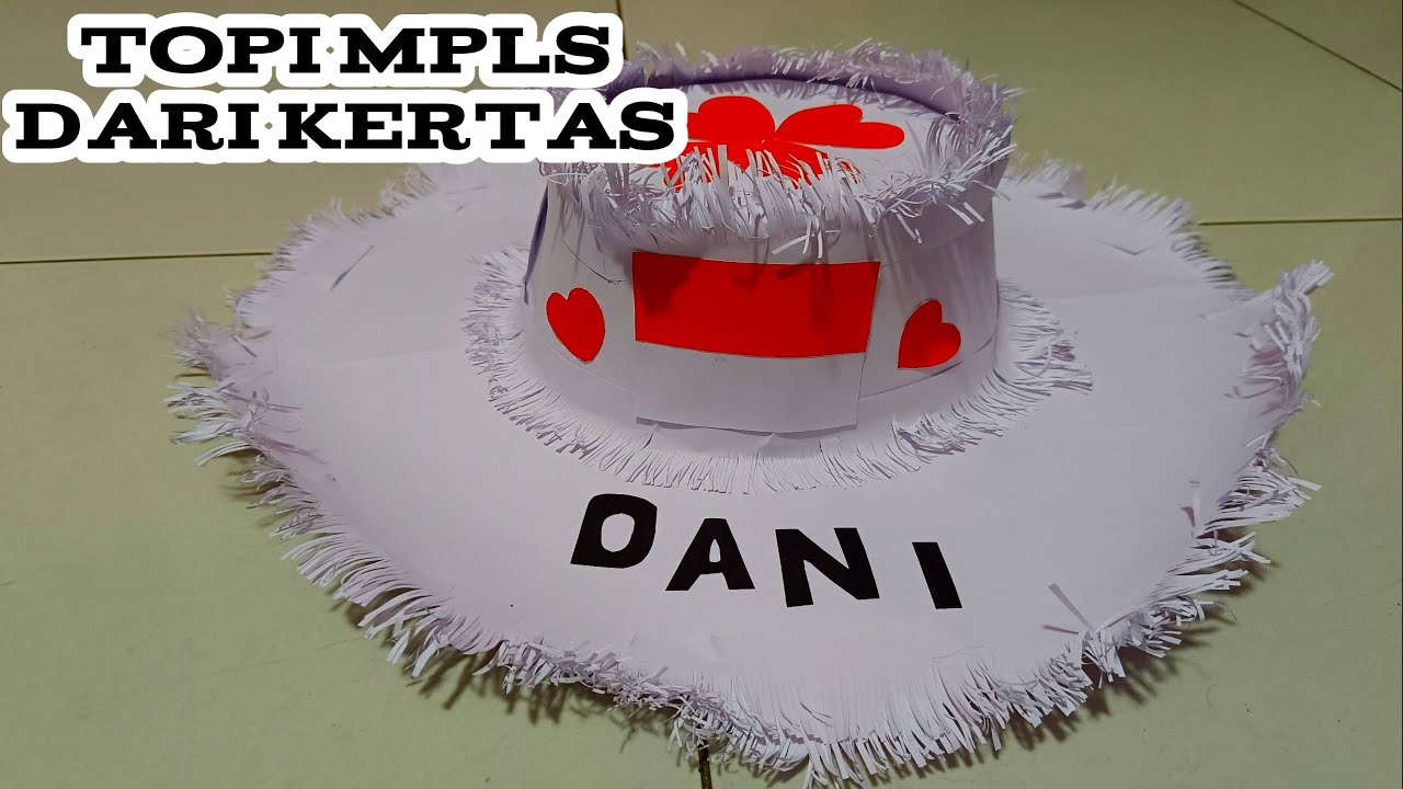 Cara mudah membuat topi dari kertas dan ceting nasi - topi mpls kreatif dari kertas