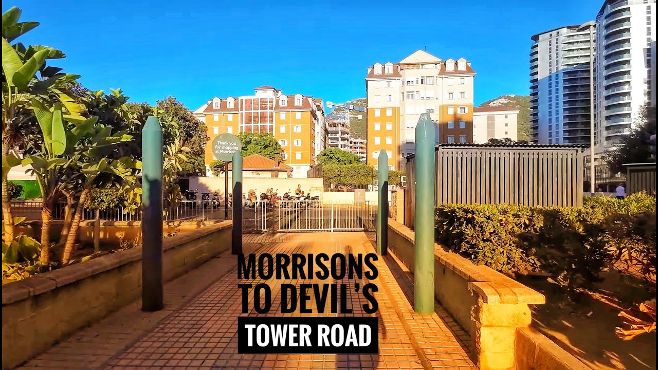 [4K]A walk from Morrisons to Devil's Tower Road - Gibraltar