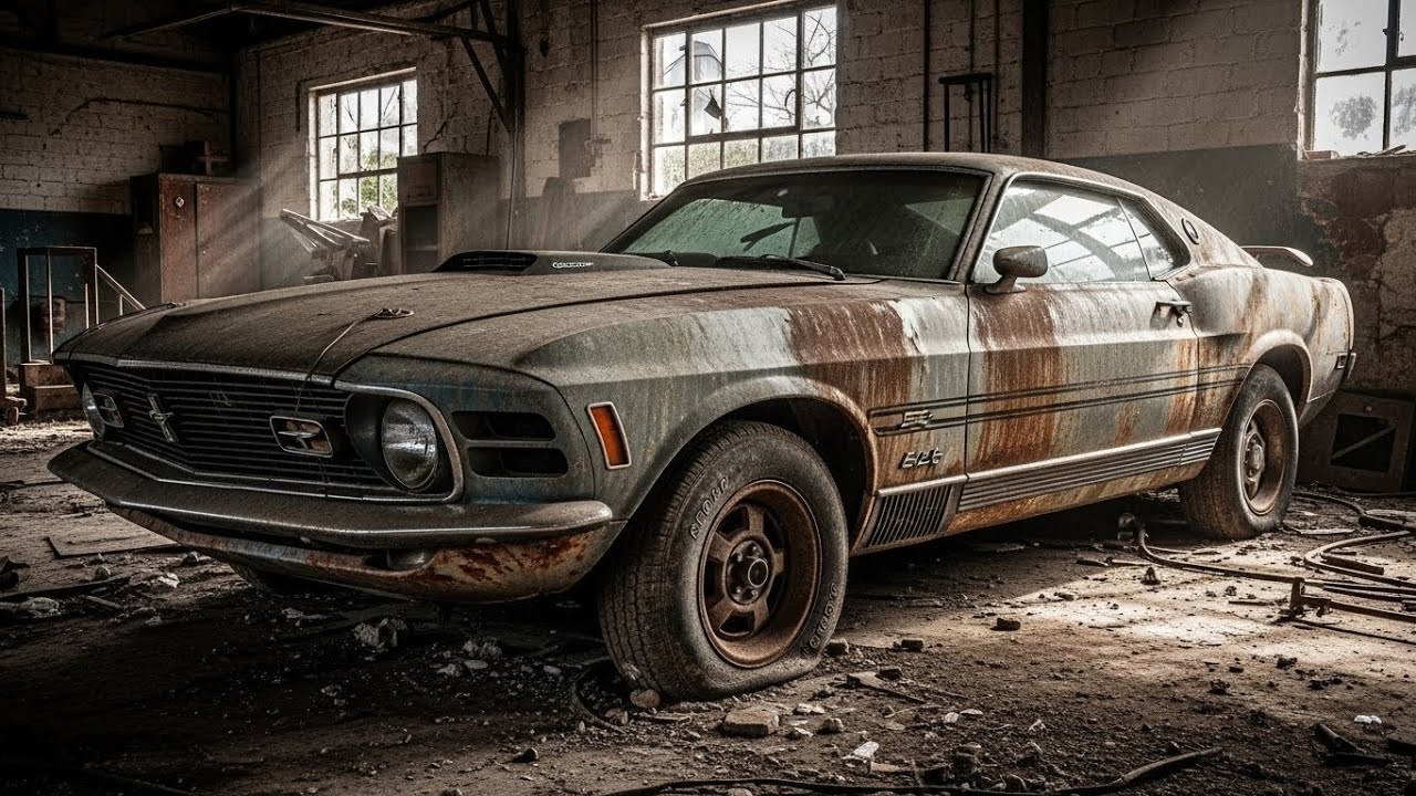 ASMR Car Restoration Full Rebuild of Ford Mustang Mach 1 1970 from Abandoned Condition to Looking