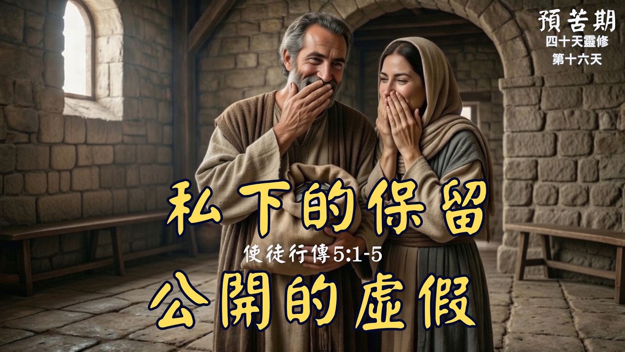 【預苦期40天靈修｜第16天】「他只是說了一個謊，為何神立刻審判？｜亞拿尼亞事件」
