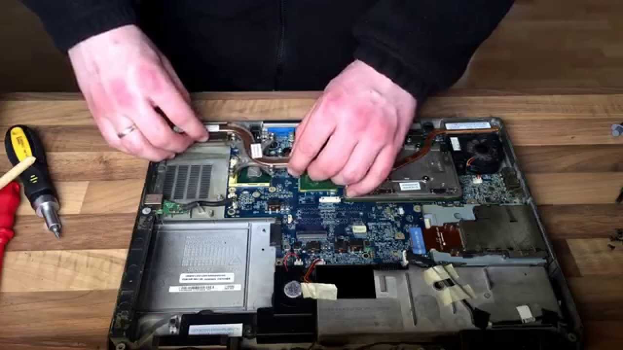 Dell Inspiron 9400 disassembly disassemble clean fan replace Lüfter reinigen auseinander nehmen