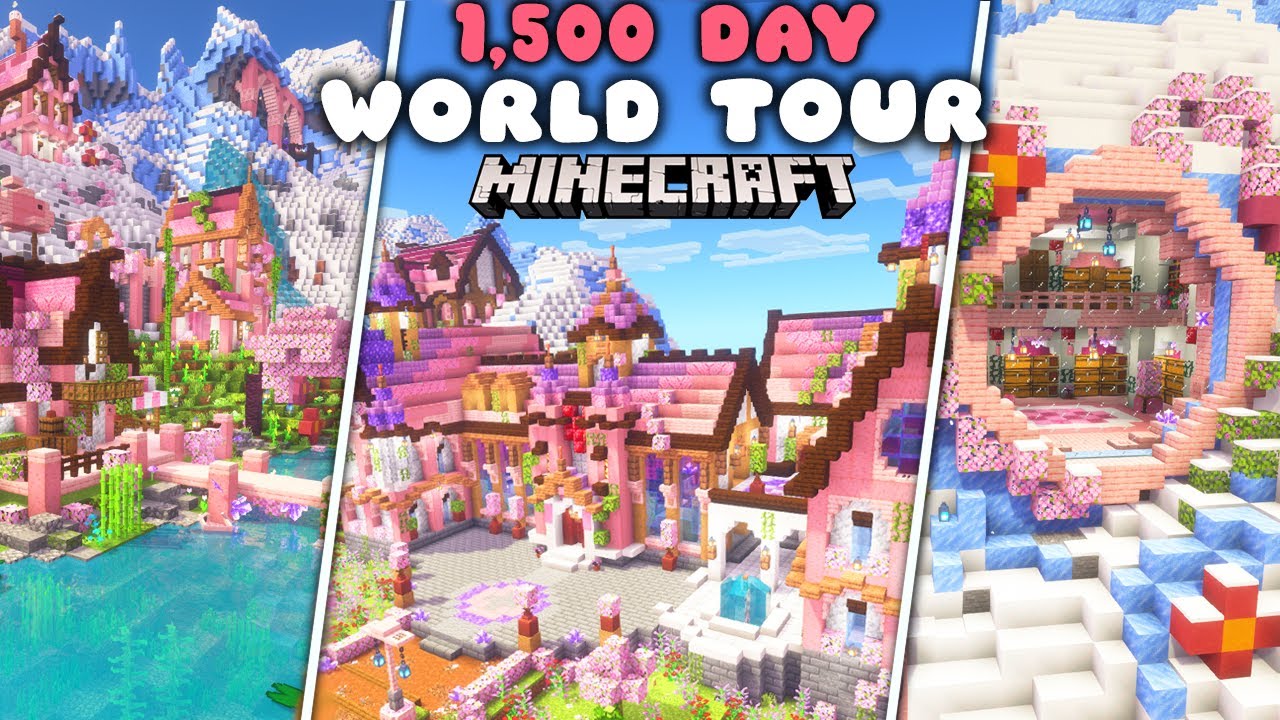I spent 1500 Days Building a Fairycore Minecraft Kingdom (With Lore) 🌸 Ruby Hollow World Tour