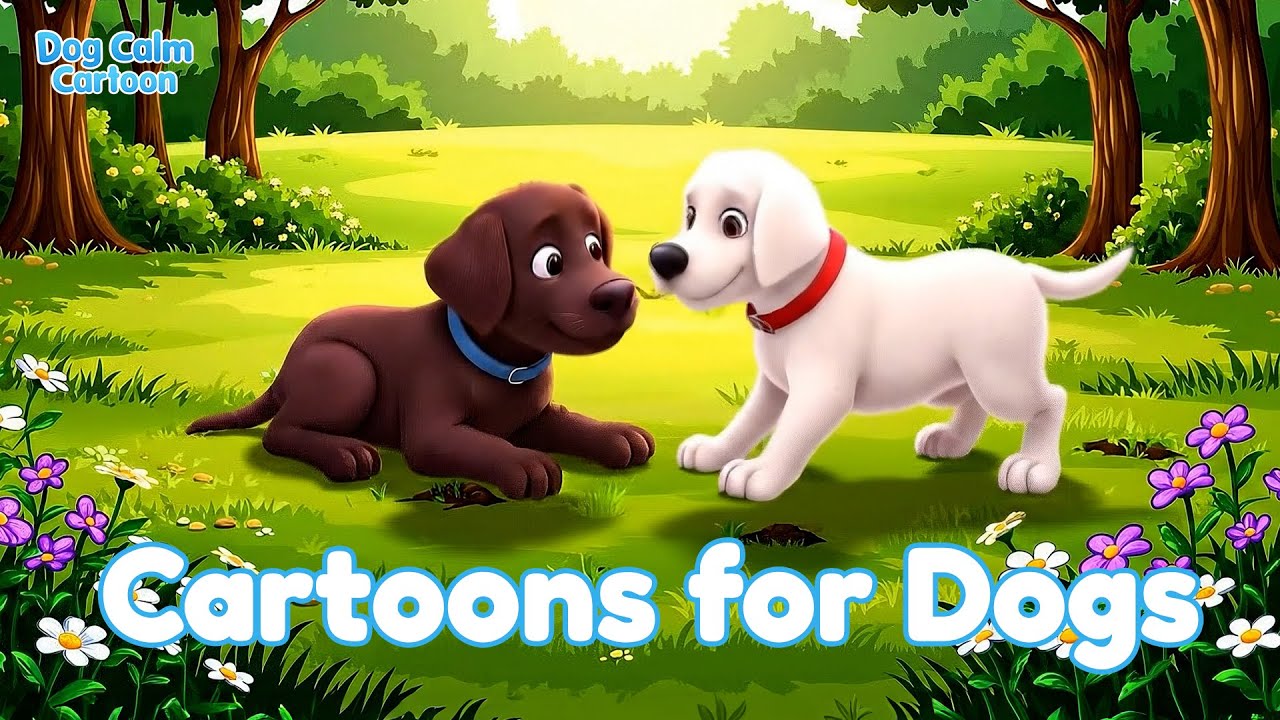 Cartoons for Dogs to Watch 🐾 | Two Dogs Walking in the Forest 🌲 | Relaxing Music for Dogs