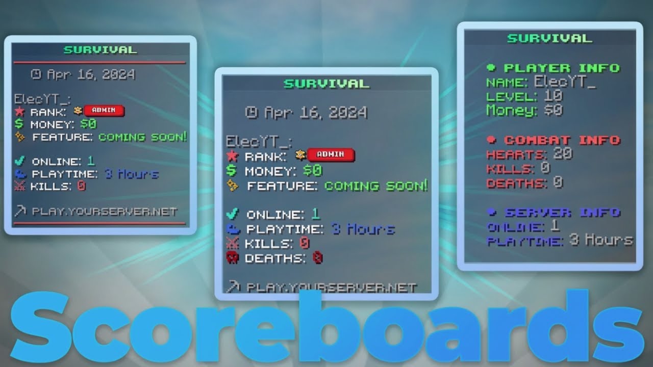 3 ЛУЧШИХ табло для Minecraft! [SimpleScore CONFIG] (ПРОВЕРЕНО В 2025 ГОДУ)