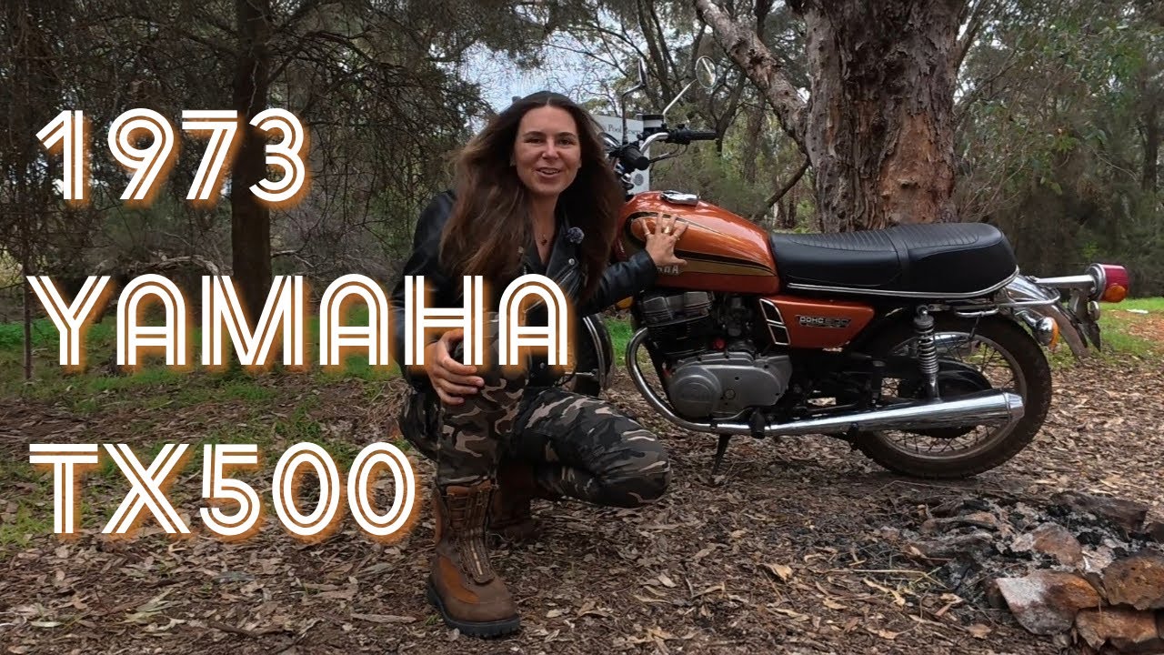 Amy On Two Wheels | My Experience Riding a 1973 Yamaha TX500 let's explore the outback & dirt tracks