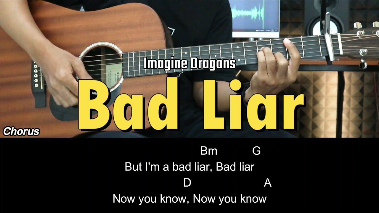 Bad Liar - Imagine Dragons | EASY Guitar Tutorial with Chords / Lyrics