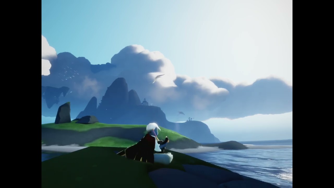 Seeing the clouds, humming slightly