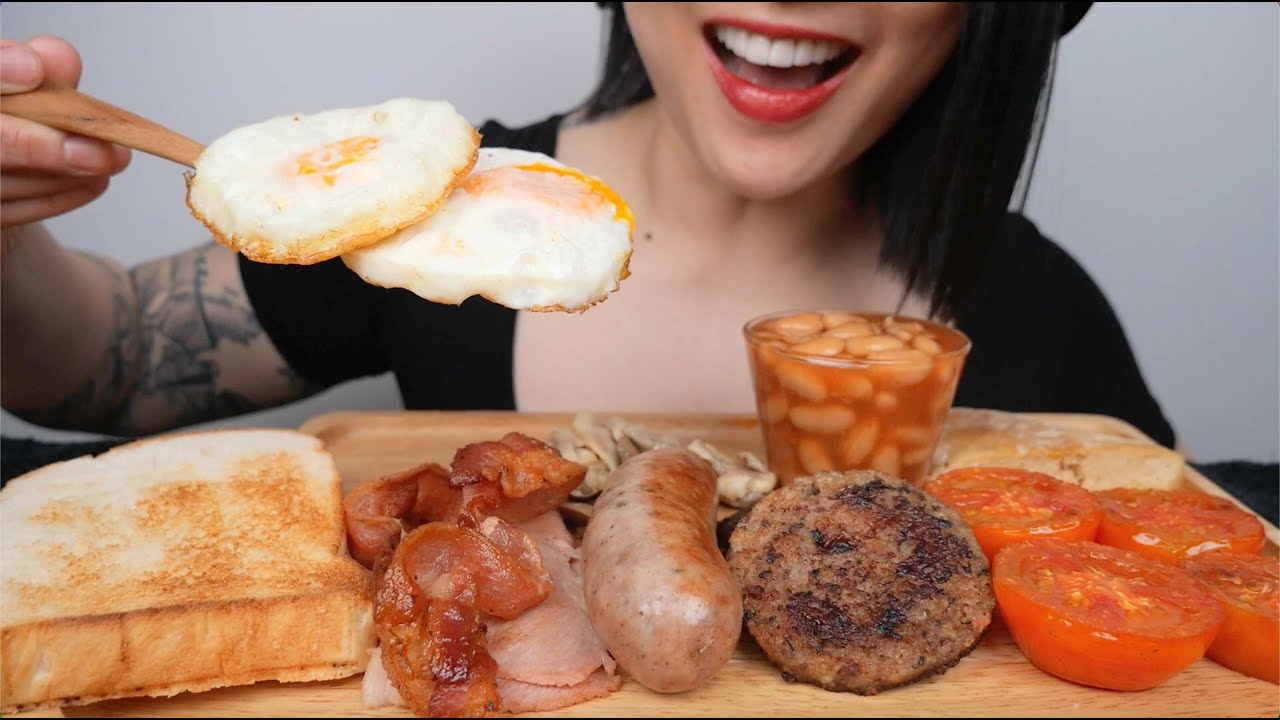 ENGLISH BREAKFAST (ASMR EATING SOUNDS) NO TALKING | SAS-ASMR