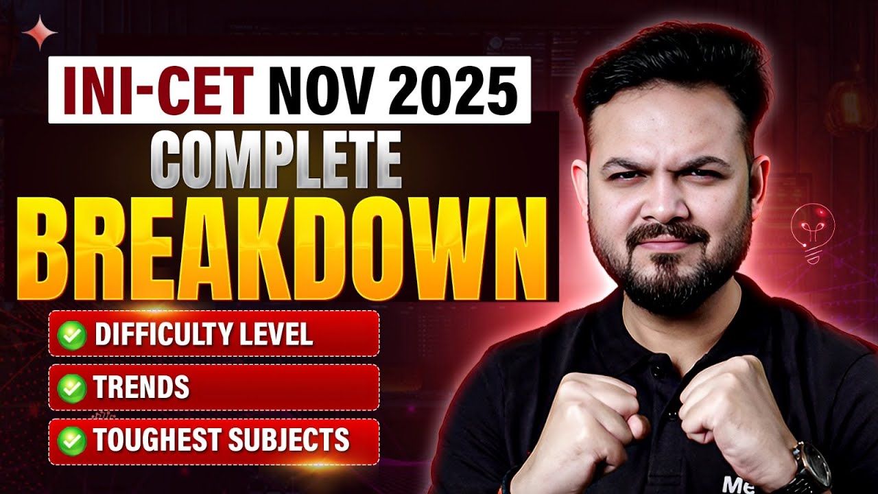 INICET Recall 2025 November | INICET Subject Wise Weightage | Dr. Sanchit Sir | Pw MedEd 