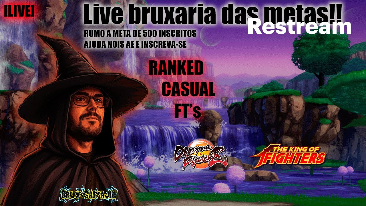 Dragon Ball FighterZ | KOF + Algo [Ranked, Casual, FTs] Live Meta de 500 inscritos. Inscreva-se ae !