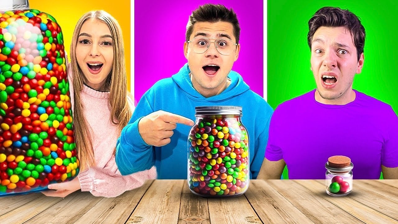 DUŻY vs ŚREDNI vs MAŁY SŁOIK SKITTLES!