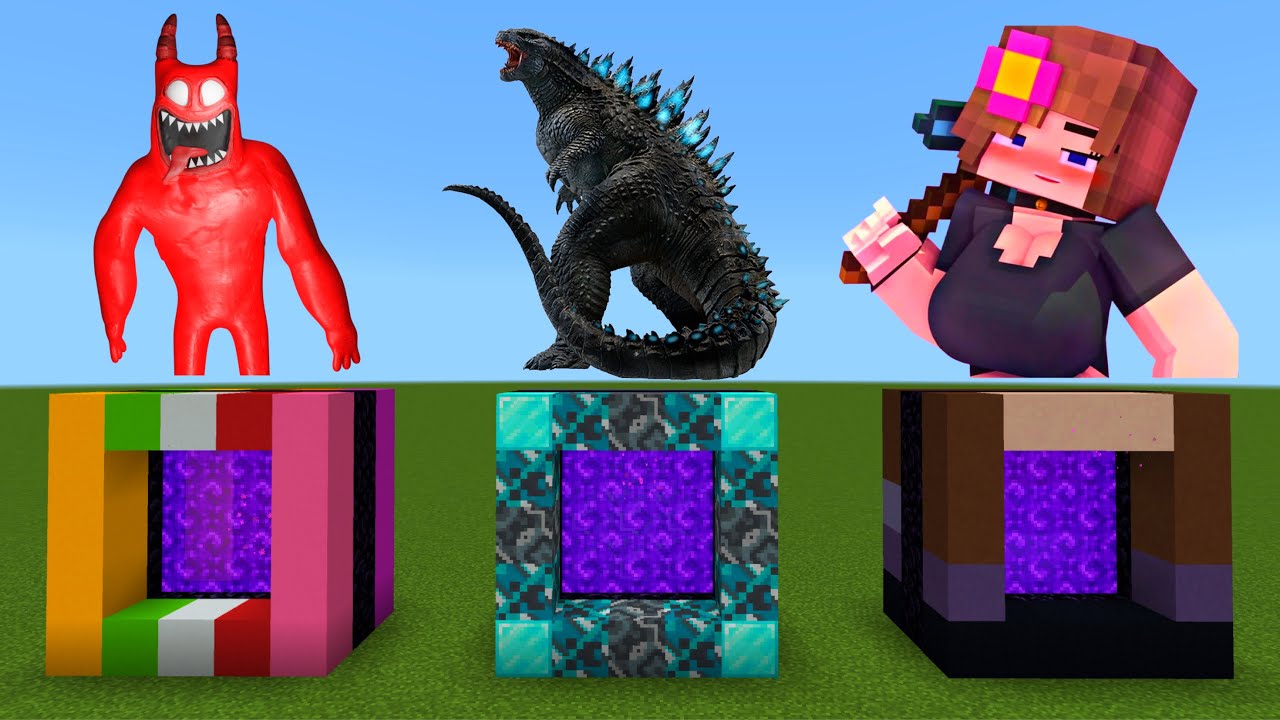 How To Make Portal To garten of banban Godzilla Jenny Dweler In Minecraft
