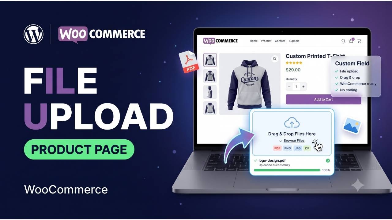 How to Add File Upload Field on WooCommerce Product Page | WooCommerce Custom Product Field Tutorial
