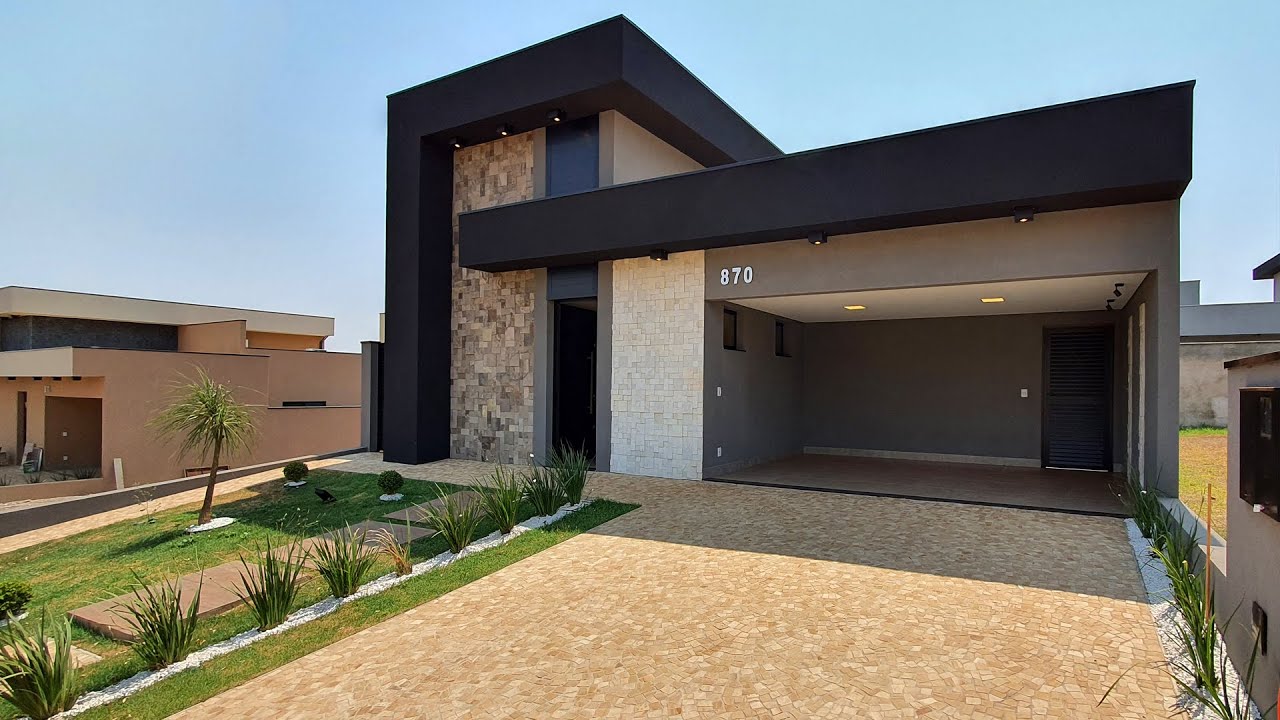 LINDA CASA TÉRREA, 3 SUÍTES, COMPLETÍSSIMA! FACHADA MODERNA - CONDOMÍNIO EM RIBEIRÃO PRETO SP