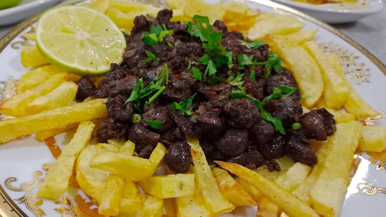 قلوبات الدجاج/كبدة الدجاج بالطريقة التقليدية الأصلية والطعم الرائع❤