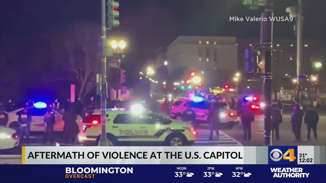 Aftermath of violence at the US Capitol